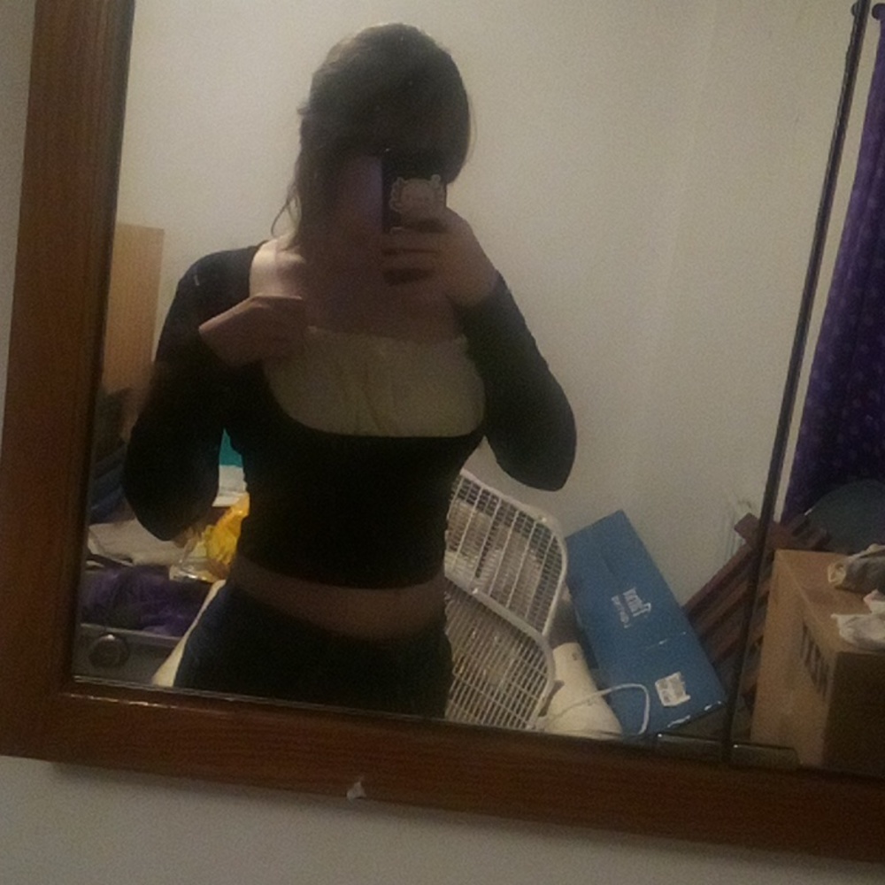 Y2K girly milk maid crop top